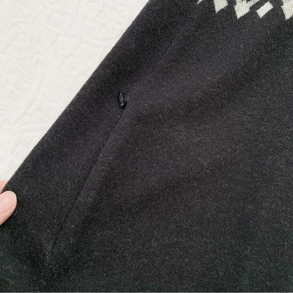 Title Nine‎ Washable Merino Wool Barra Tunic Sweater, Fair Isle Black